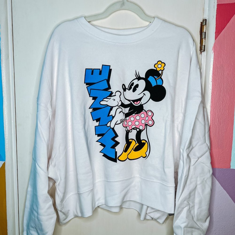 Minnie Mouse Shop Disney Women Crop Sweatshirt